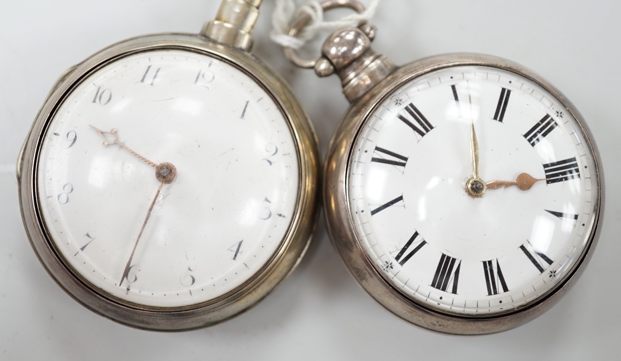 Two Victorian silver pair cased keywind verge pocket watches, by Duncan of Liverpool and Wilson of Gisborough.